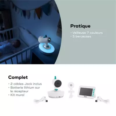 Écoute bébé vidéo YOO Moov de Babymoov - Compact et performant