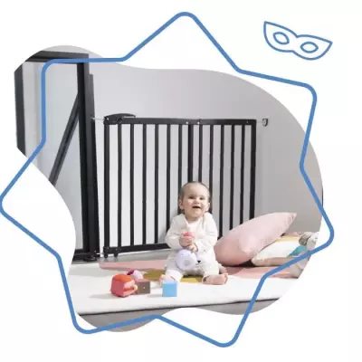Barriere de Sécurité Extensible Deco Pop - Noir