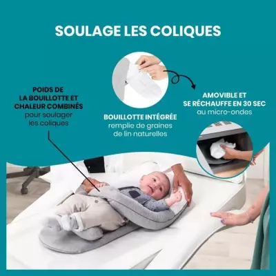 Réducteur anti-coliques CloudNest: bouillotte intégrée - Plus responsable & Oeko-Tex