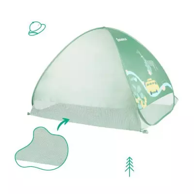 Tente anti-UV bébé Badabulle, protection FPS 50+ - Vert