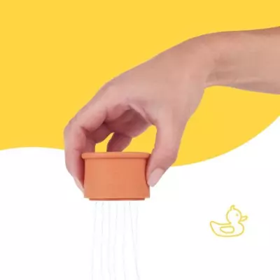 Lot de 7 Tasses Empilables Numérotées pour le Bain - Jouets en Silicone Souple