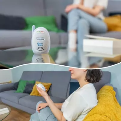 Badabulle Babyphone audio facile à utiliser - Portée 300m - Compact - Alarme Sonore et Visuelle