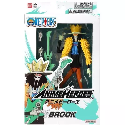 Figurine Anime Heroes Bandai One Piece Brook 17 cm - Miniature Fun et Détaillée