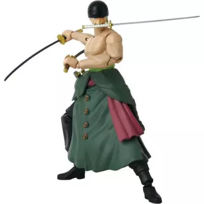 Figurine Anime Heroes - One Piece Zoro Style 3 épées 17cm - 16 articulations