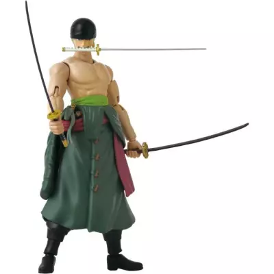 Figurine Anime Heroes - One Piece Zoro Style 3 épées 17cm - 16 articulations