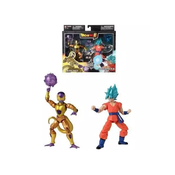 Figurine Dragon Ball Super Dragon Stars 17 cm - Golden Freezer vs Super Saiyan Blue Goku - BANDAI