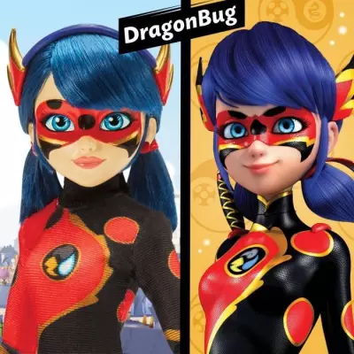 Poupée Dragon Bug Miraculous Ladybug 26 cm - Vêtement et Accessoire