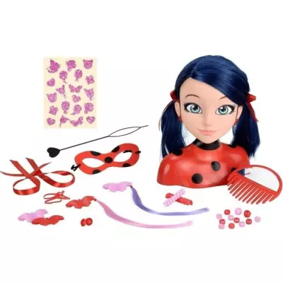 Tête à coiffer Miraculous Ladybug - ROUGE - Pour enfant 4+ ans Tête à coiffer Miraculous Ladybug - ROUGE - Pour enfant 4+ ans