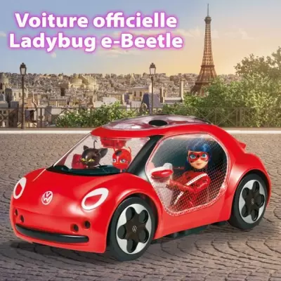 Découvrez la Voiture Miraculous Ladybug - Volkswagen e-Beetle de Ladybug !