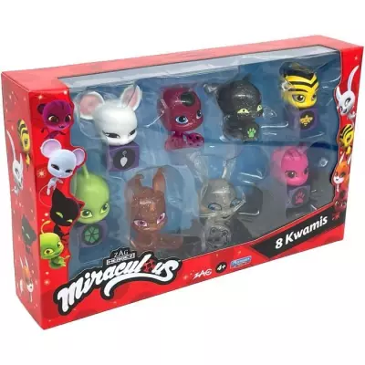 Bandai - Miraculous - Pack de 8 kwamis - Mini-figurines Collection