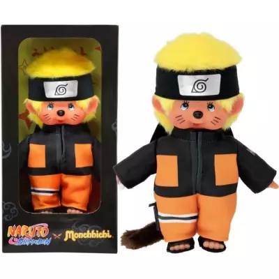 Peluche Monchhichi Naruto Shippuden 20 cm - Douce et adorable