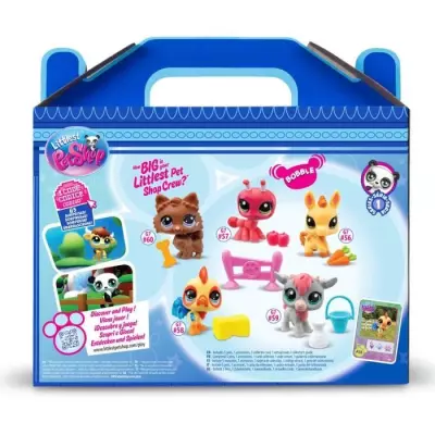 Ensemble de collection Littlest Pet Shop Ferme - 5 animaux et accessoires