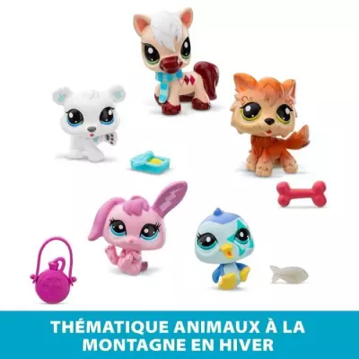 Pack de 5 Pets - BANDAI Littlest Pet Shop Montagne - Animaux à collectionner Pack de 5 Pets - BANDAI Littlest Pet Shop Montagne - Animaux à collectionner
