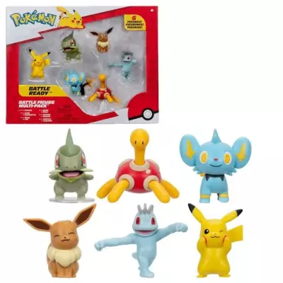 Pack 6 Figurines Pokémon - BANDAI - JW3614 - Combats Pokémon Pack 6 Figurines Pokémon - BANDAI - JW3614 - Combats Pokémon