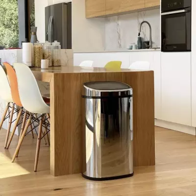Poubelle de cuisine push - CITY - KITCHEN MOVE - 58 L - Inox