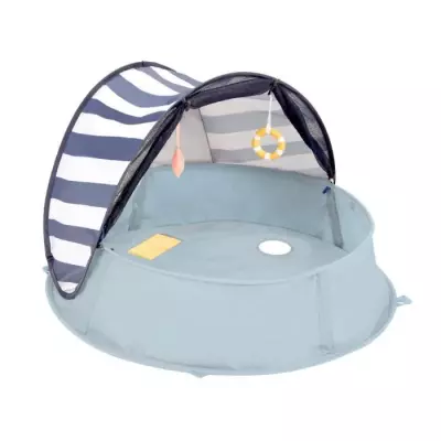 Parc bébé 3 en 1 Aquani marinière avec anti-UV FPS 50+