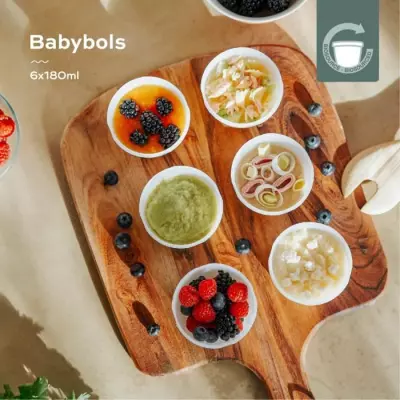 Lot de 6 pots de conservation Babybols Biosourcés 180ml