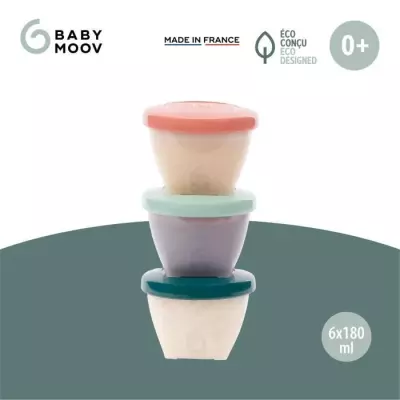 Lot de 6 pots de conservation Babybols Biosourcés 180ml