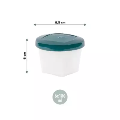 Lot de 6 pots de conservation Babybols Biosourcés 180ml