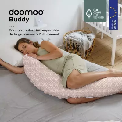 Doomoo Coussin Maternité & Allaitement Buddy - Confort Certifié Oeko-Tex