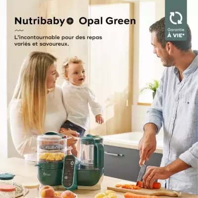 Robot préparation bébé Babymoov Nutribaby + Opal Green - Pratique et complet!