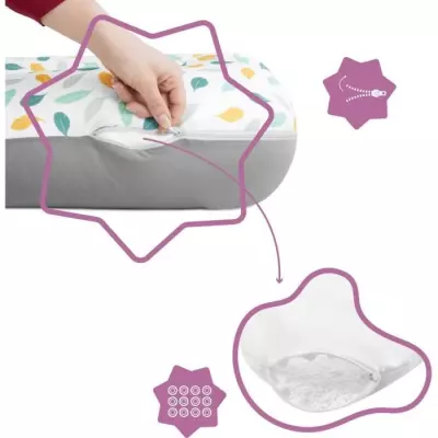 Coussin de maternité Évolutif Badabulle - 2 en 1 - Plumes