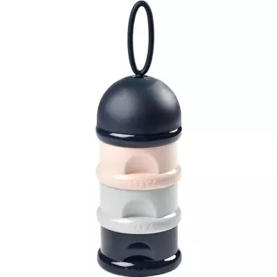 Boîte Doseuse Lait Empilable Rose Noir 23x8x8 cm