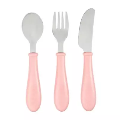 Ensemble couverts inox old pink BEABA, pratique pour les repas - 