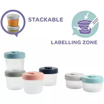 Set repas Béaba 1er Âge 6 portions clip - Compact et pratique