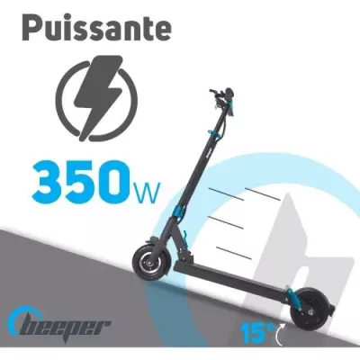 Trottinette électrique Beeper Speed 350W 6Ah - Noir/Bleu