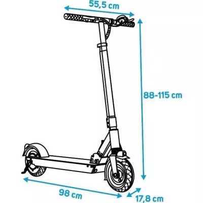 Trottinette électrique Beeper Speed 350W 6Ah - Noir/Bleu