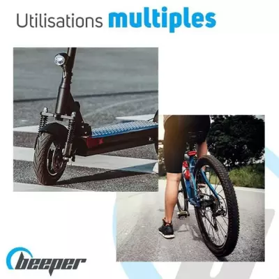 Antivol BEEPER pour trottinette et vélo - Câble 60 cm - Code 4 chiffres - Vert