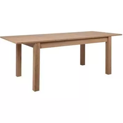 Table à manger extensible industriel Bergen - L 160-200 x P 75 x H 90 cm