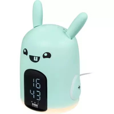 Réveil et Veilleuse Lapin - BIGBEN INTERACTIVE - 3 sons originaux - Luminosité ajustable