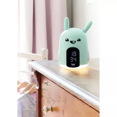 Réveil et Veilleuse Lapin - BIGBEN INTERACTIVE - 3 sons originaux - Luminosité ajustable
