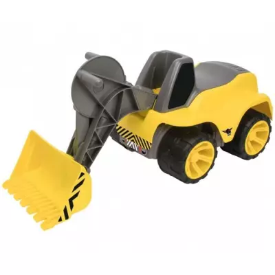 Porteur Big Worker Maxi Pelleteuse Jaune/Gris - Pour enfant de 3 ans et +