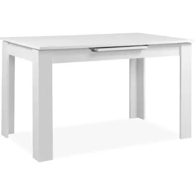 Table extensible BIRMINGHAM 80A - Blanc - Ouverture automatique - 6/8 pers.