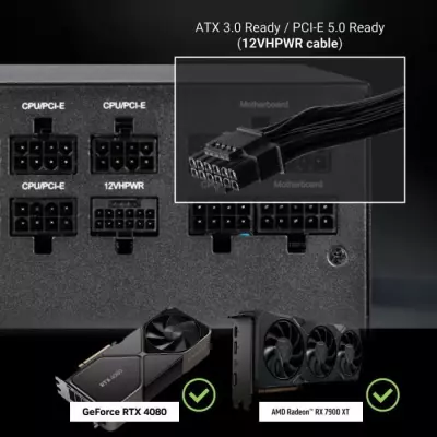 BITFENIX BFG GOLD 850W (80+ Gold) ATX 3.0 - Alimentation PC compacte