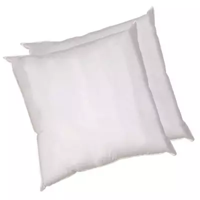 Ensemble de 2 oreillers en coton BLANREVE - 60 x 60 cm - Blanc