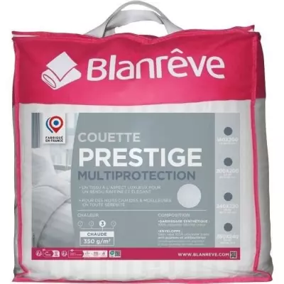 Couette chaude 220x240 cm BLANREVE PRESTIGE Multiprotection