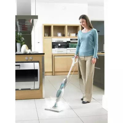 Balai nettoyeur vapeur 3 en 1 1600W - 2 microfibres + accessoire tapis • NETTOYEUR VAPEUR