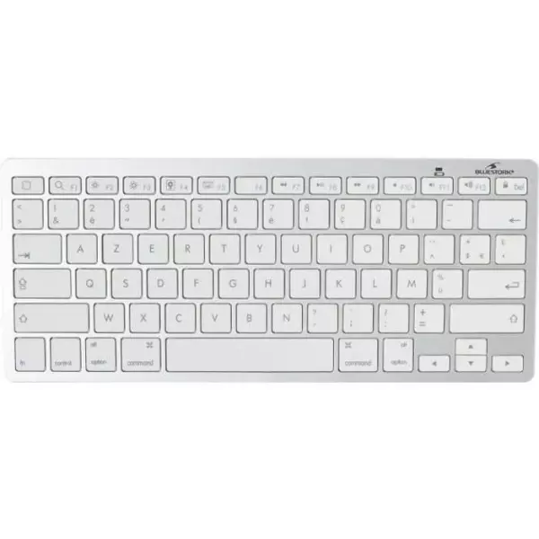 Clavier sans fil Bluetooth - BLUESTORK - MINI MAC - Compact - Compatible Mac - Blanc