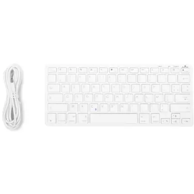 Clavier Sans Fil BLUESTORK Compact et Rechargeable en Blanc