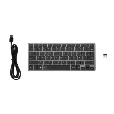 Clavier Sans Fil Compact Rechargeable - BLUESTORK - Gris/Noir