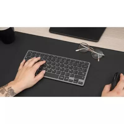 Clavier Sans Fil Compact Rechargeable - BLUESTORK - Gris/Noir