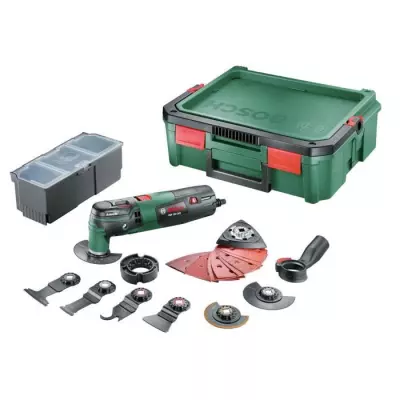 Outil multifonction Bosch PMF 250 CES - 20 Accessoires - Vert