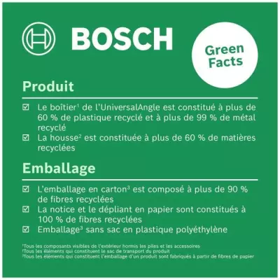Mesureur d'angle Bosch UniversalAngle - Précision jusqu'à 220°
