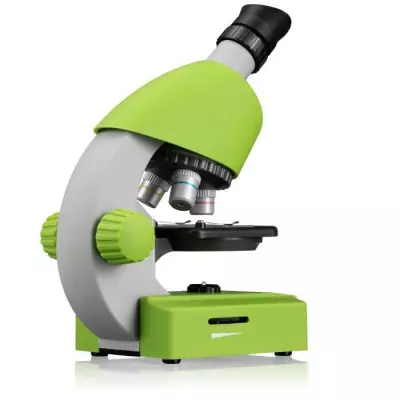 Microscope 40x-640x BRESSER JUNIOR avec LED - kit expérimentation - vert