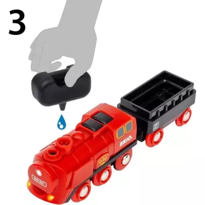 Circuit Locomotive à Vapeur BRIO World - Rouge