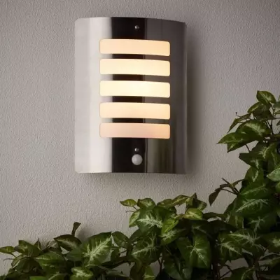 Applique extérieure TODD Acier - Brilliant - Détection de mouvement - 1x60W